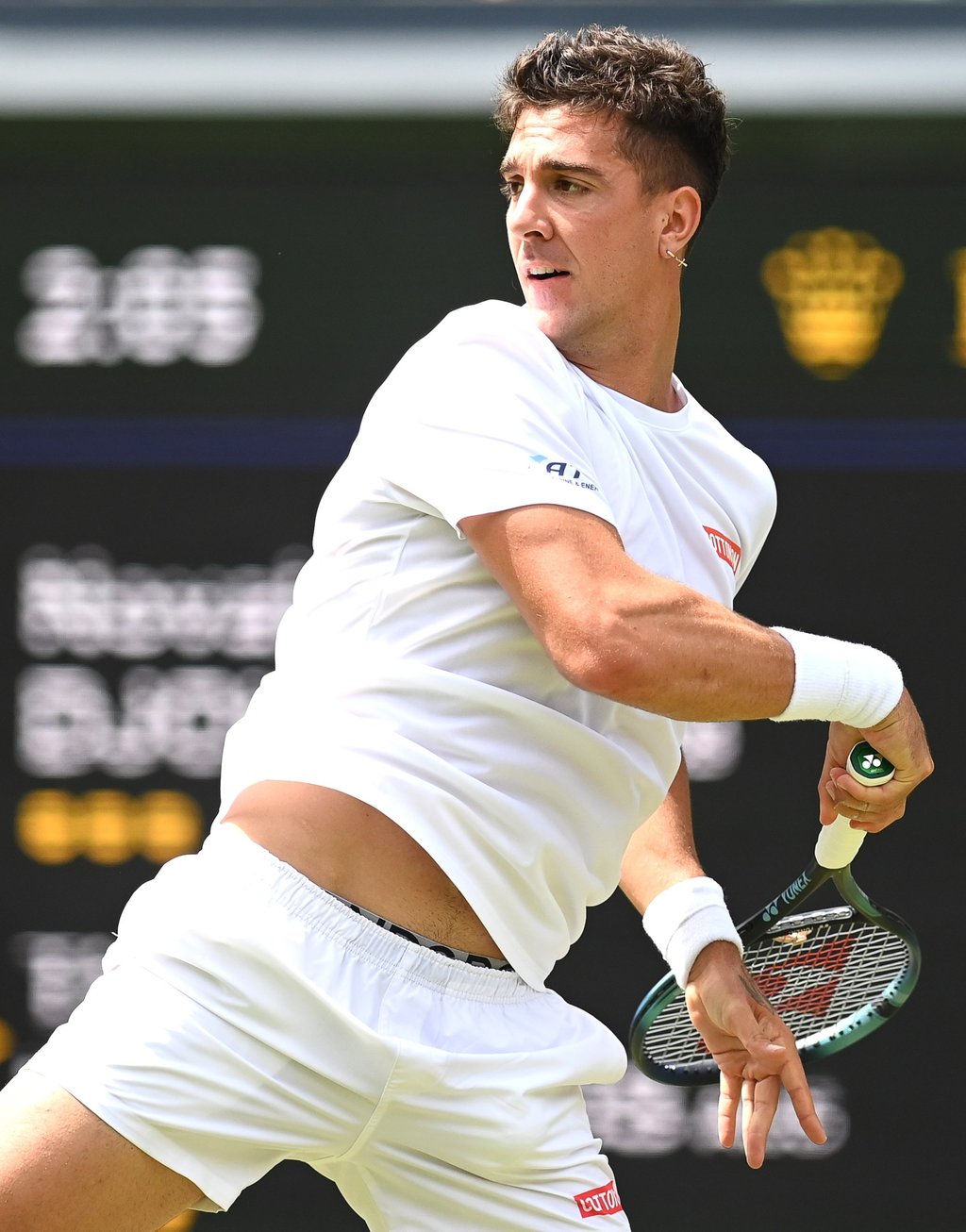 Thanasi Kokkinakis of Australia in action during the men’s second round match against Novak Djokovic. Photo: EPA-EFE