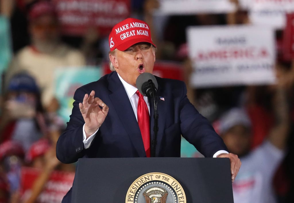 Donald Trump, then president, during a campaign event in Florida in 2020. Photo: Getty Images/TNS