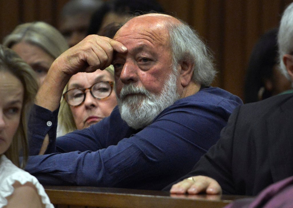 Barry and June Steenkamp, parents of the late Reeva Steenkamp, attend court on the third day of mitigation of sentencing for Olympic runner Oscar Pistorius in Pretoria, South Africa in October 2014. Photo: AP