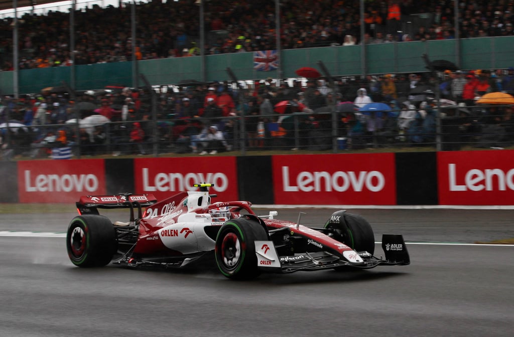 Alfa Romeo’s Guanyu Zhou during qualifying. Photo: Reuters