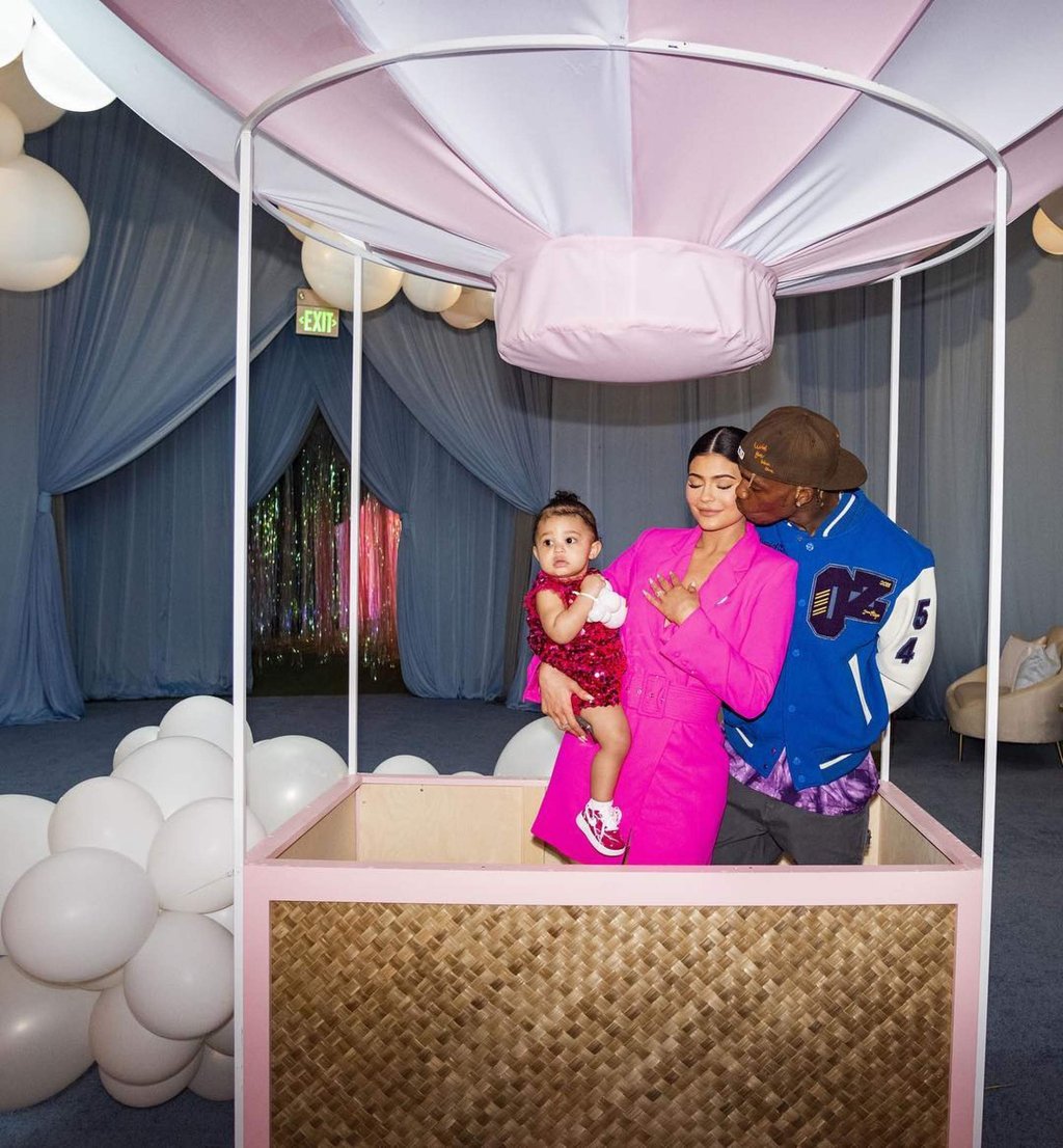 Kylie Jenner and Travis Scott at Stormiworld for daughter Stormi’s birthday. Photo: @kyliejenner/Instagram Kylie Jenner and Travis Scott at Stormiworld for daughter Stormi’s birthday. Photo: @kyliejenner/Instagram