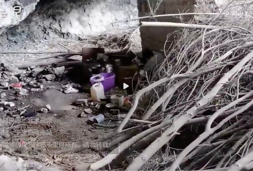 The group that found the man said his living conditions were very basic. Photo: Weibo The group that found the man said his living conditions were very basic. Photo: Weibo