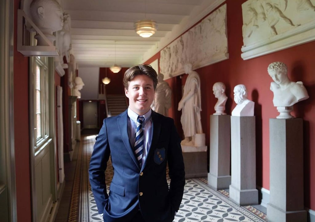 Prince Christian wearing the Herlufsholm uniform. Photo: @detdanskekongehus/Instagram