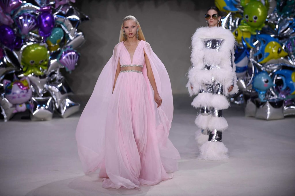 A wealth of different silhouettes were visible at the Giambattista Valli women’s haute couture autumn/winter 2022-2023 show as part of the Fashion Week in Paris, on July 4. Photo: AFP
