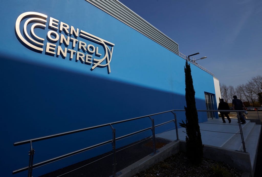 Technicians arrive at the control centre of the Large Hadron Collider at CERN near Geneva in March 2015. Photo: Reuters Technicians arrive at the control centre of the Large Hadron Collider at CERN near Geneva in March 2015. Photo: Reuters