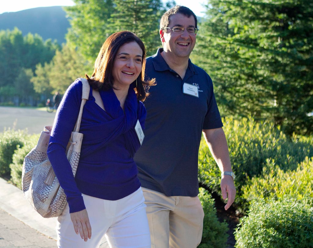 Facebook COO Sheryl Sandberg, left, and her then-husband, Dave Goldberg, CEO of SurveyMonkey, arrive at the Sun Valley Inn for the Allen and Co. Sun Valley Conference, in Sun Valley, Idaho, in July 2011. Photo: AP Facebook COO Sheryl Sandberg, left, and her then-husband, Dave Goldberg, CEO of SurveyMonkey, arrive at the Sun Valley Inn for the Allen and Co. Sun Valley Conference, in Sun Valley, Idaho, in July 2011. Photo: AP