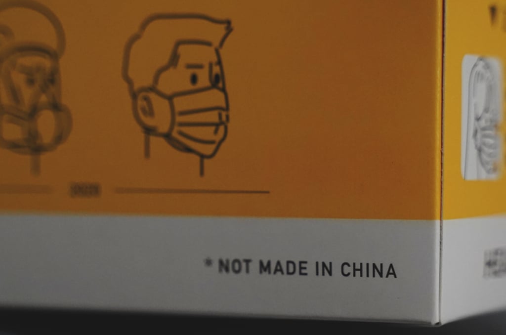 A box of the face masks at the centre of allegations of false claims over their efficiency. Photo: Handout