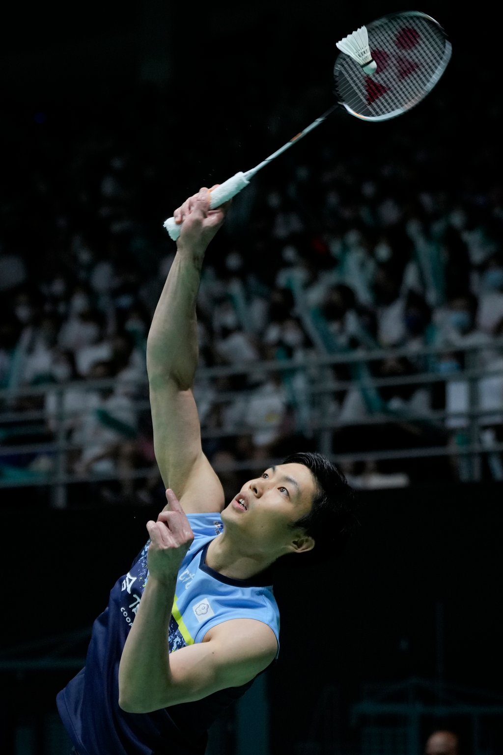 Taiwan’s Chou Tien-chen plays a shot at the Malaysia Open. Photo: AP