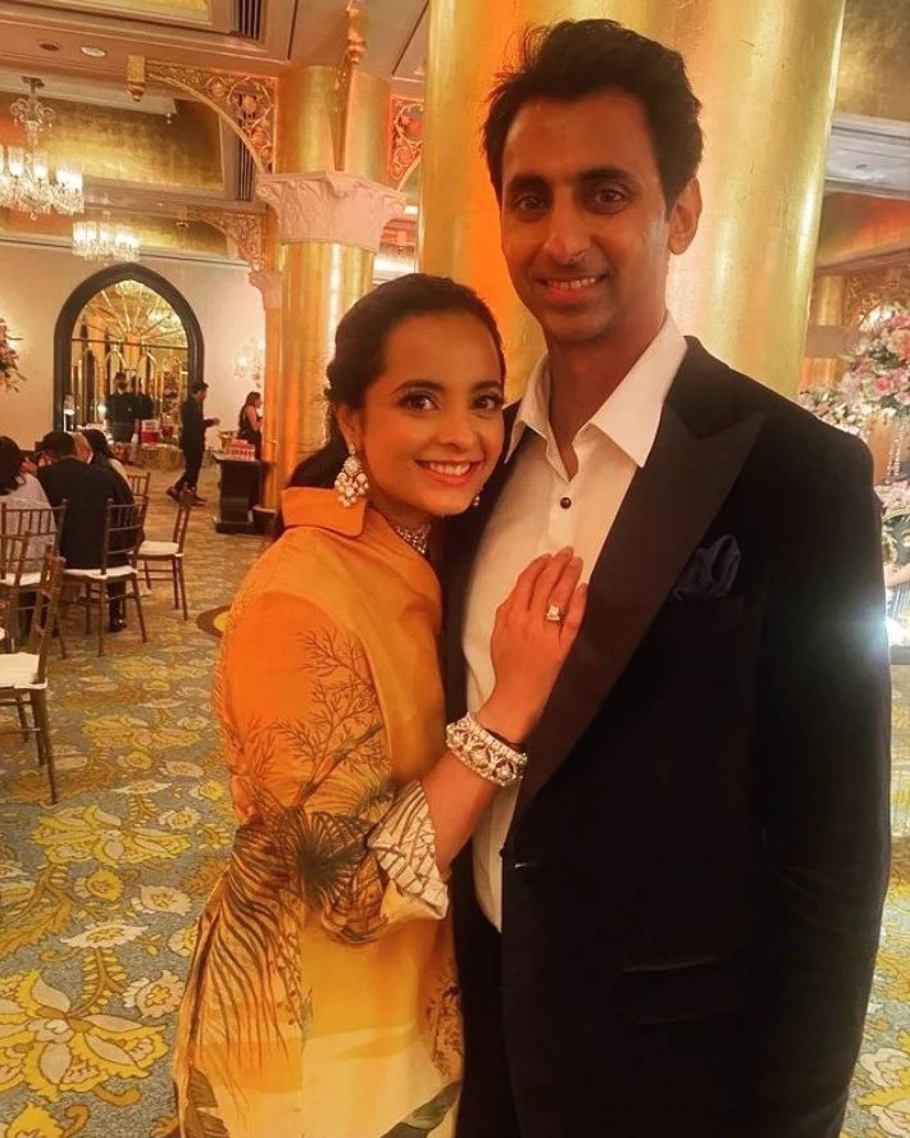 Isheta Salgaocar and Atulya Mittal got married in London. Photo: @_ishaambanipiramal/Instagram Isheta Salgaocar and Atulya Mittal got married in London. Photo: @_ishaambanipiramal/Instagram