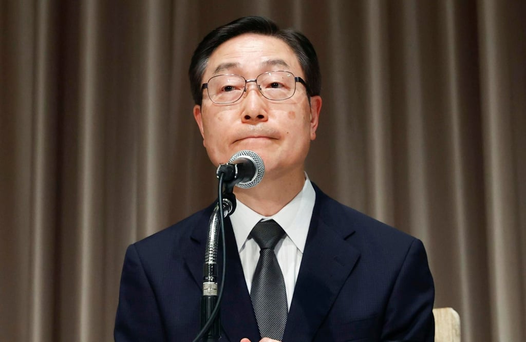 Tomihiro Tanaka, Japan branch head of South Korea’s Unification Church. Photo: Kyodo News via AP