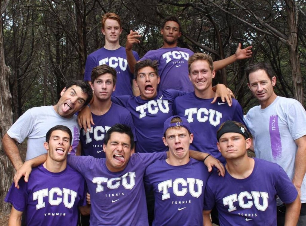 Cameron Norrie goofing around while at university in Texas. Photo: @norriee/Instagram