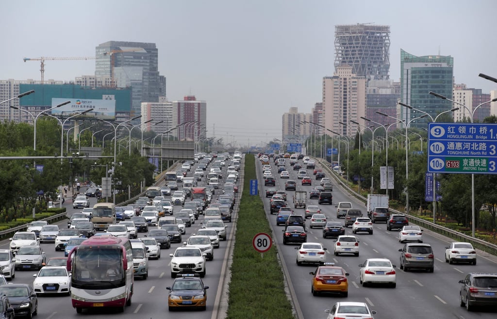 A road during morning rush hour in Beijing on July 2, 2019. Not until 2014 did Chinese car shoppers start to use loans in significant numbers. Photo: Reuters