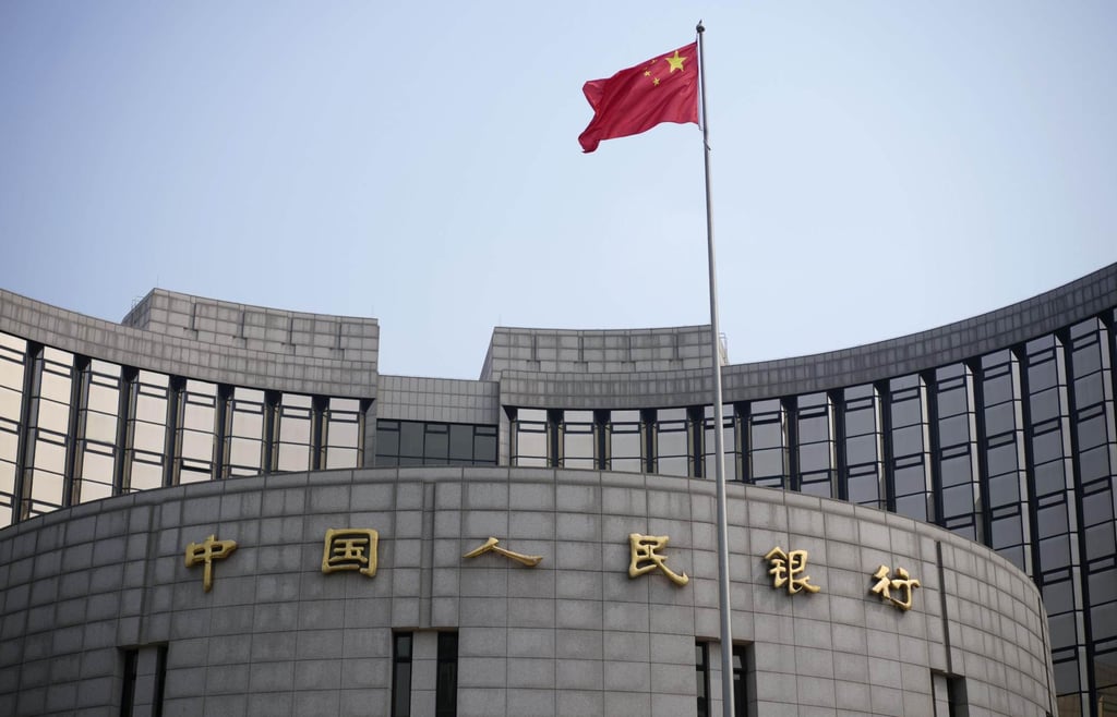 The People’s Bank of China in Beijing. The central bank has cut the loan prime rate, reserve requirement ratio, deposit and mortgage rates in an effort to support the economy. Photo: Kyodo