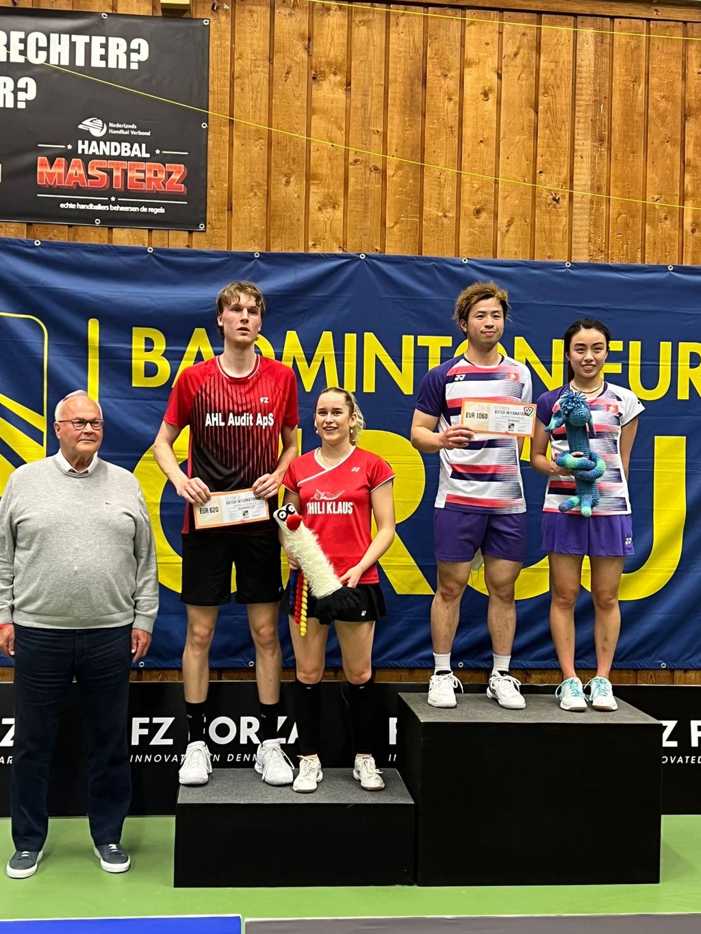Reginald Lee and Ng Tsz-yau crowned mixed doubles champions at the 2020 Dutch International. Photo: Handout Reginald Lee and Ng Tsz-yau crowned mixed doubles champions at the 2020 Dutch International. Photo: Handout