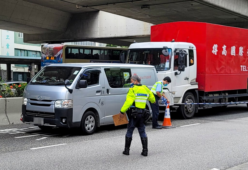 Emergency personnel at the scene of the crash. Photo: Handout