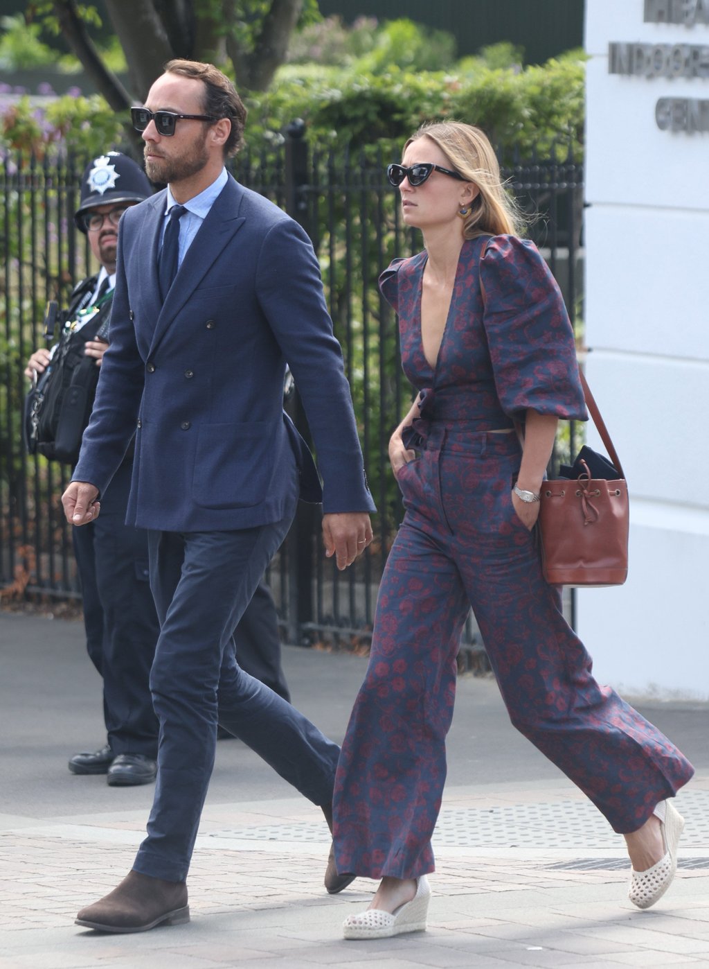James Middleton and his wife Alizee Thevenet attend on day eight of the 2022 Wimbledon Championships at the All England Lawn Tennis and Croquet Club, Wimbledon. Photo: Getty Images James Middleton and his wife Alizee Thevenet attend on day eight of the 2022 Wimbledon Championships at the All England Lawn Tennis and Croquet Club, Wimbledon. Photo: Getty Images