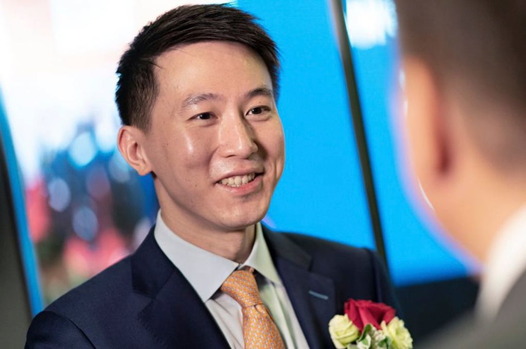 TikTok chief executive Chew Shou Zi last month wrote to nine Republican senators to outline new efforts by the popular short video app to protect US user data. Photo: Bloomberg