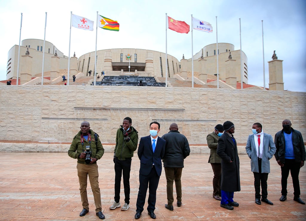 Zimbabwe’s new parliament building, constructed and fully funded by China as a gift to the southern African nation, ahead of opening ceremonies on June 29. Photo: Xinhua