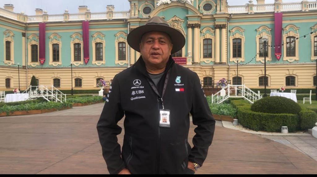 Natarajan shooting in Ukraine for RRR. Photo: Ramji Natarajan
