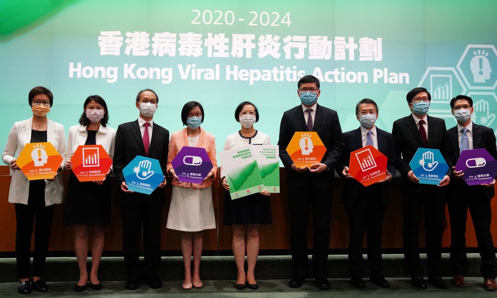 Hong Kong unveils its hepatitis C action plan on October 8, 2020, at the government headquarters. Photo: Sam Tsang