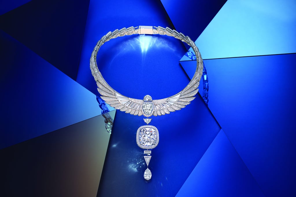 The most striking piece from Messika’s latest collection has to be the Akh-Ba-Ka necklace, which is set with a magnificent 33-carat diamond.