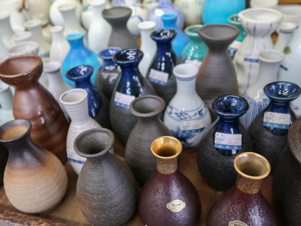 Komatsuya is jammed floor-to-ceiling with beautiful – but delicate – pottery. Photo: Julian Ryall