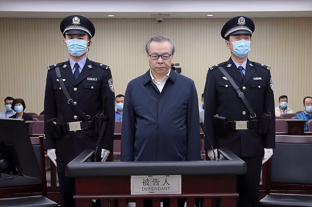 Lai Xiaomin, former chairman of China Huarong Asset Management, before his execution for corruption on January 29, 2021. Photo: Weibo
