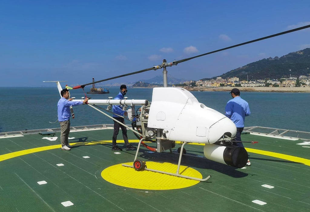 The helicopter is prepared for launch. Photo: Handout