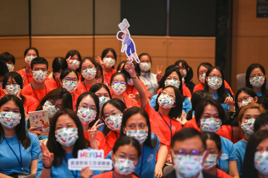 Secondary school students at the sharing session at the Hong Kong Book Fair on Sunday. Photo: Nora Tam Secondary school students at the sharing session at the Hong Kong Book Fair on Sunday. Photo: Nora Tam