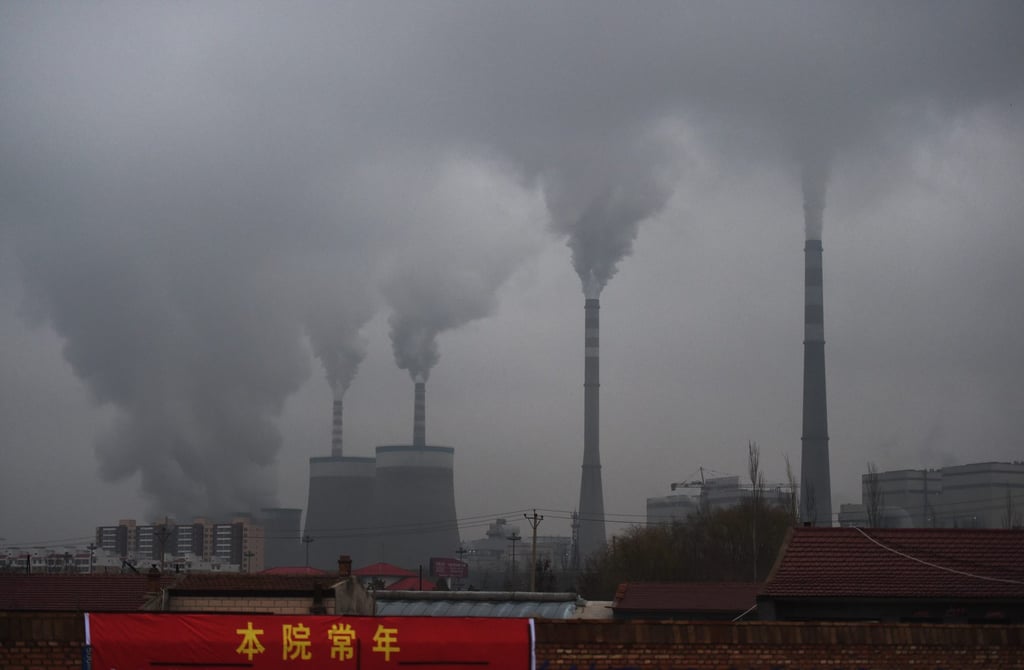 Smoke belches from a coal-fuelled power station in Shanxi province. File photo: AFP