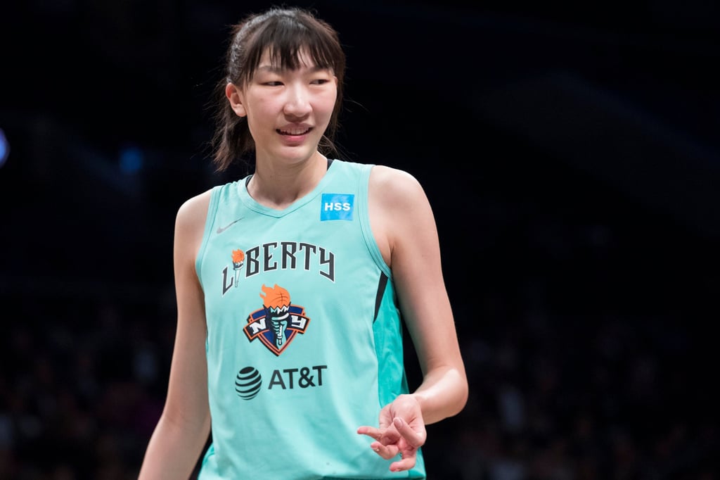 New York Liberty centre Han Xu in action. Photo: AP New York Liberty centre Han Xu in action. Photo: AP