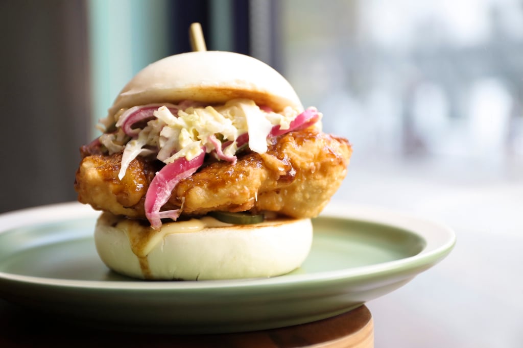 The Szechuan fried chicken bao from Little Bao. Photo: Paul Yeung
