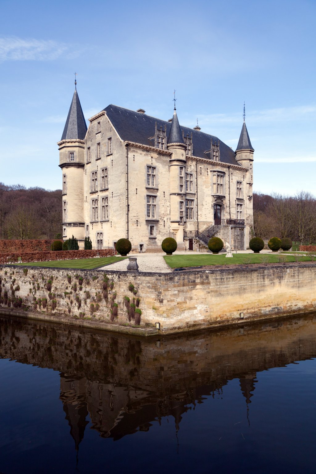 Kasteel Schaloen, in the Dutch province of Limburg, seen from across the moat. Photo: Handout