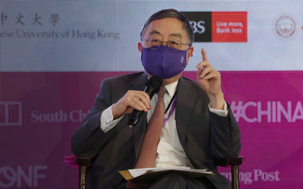 Ronnie Chan Chi-chung, chairman of Hang Lung Properties Limited and the Chair Emeritus of the Asia Society, spoke during a panel discussion at the China Conference: Hong Kong organised by South China Morning Post in Hong Kong on 27 July 2022. Photo: Nora Tam