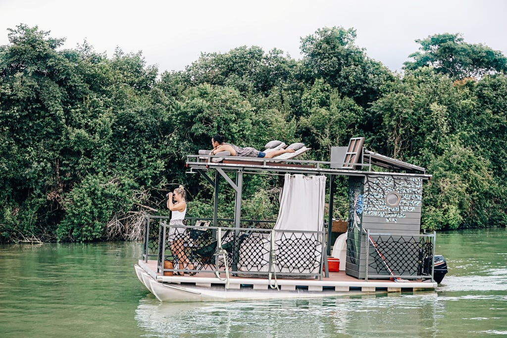 Pleasure cruising down the river in southern Cambodia. Photo: Shinta Mani Wild