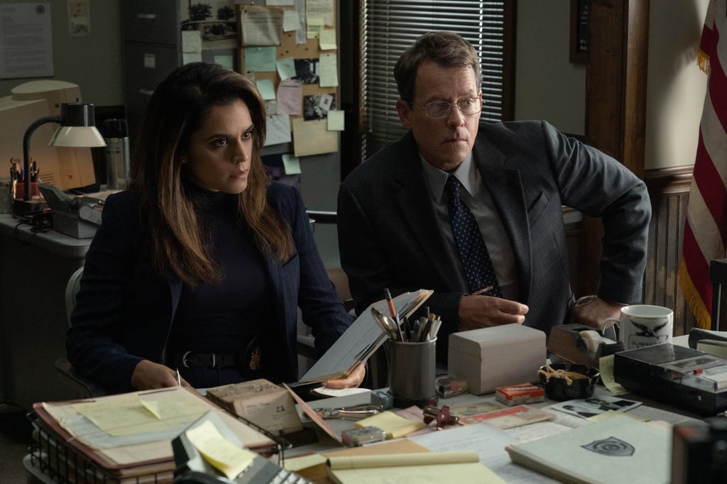 Sepideh Moafi and Greg Kinnear in Black Bird. Photo: Apple TV+ Sepideh Moafi and Greg Kinnear in Black Bird. Photo: Apple TV+