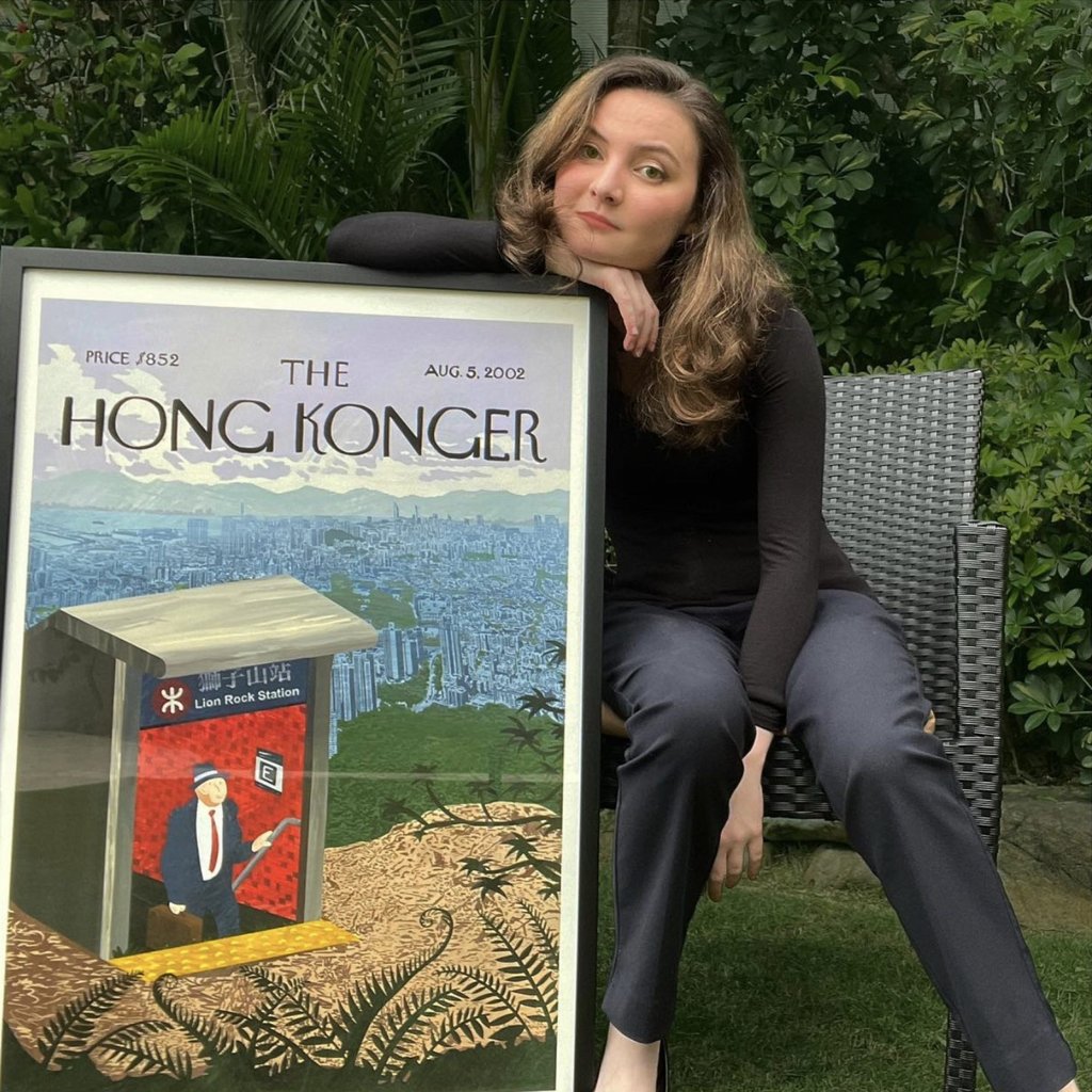 Hotung and her mock magazine cover made for Hong Kong. Photo: Sophia Hotung