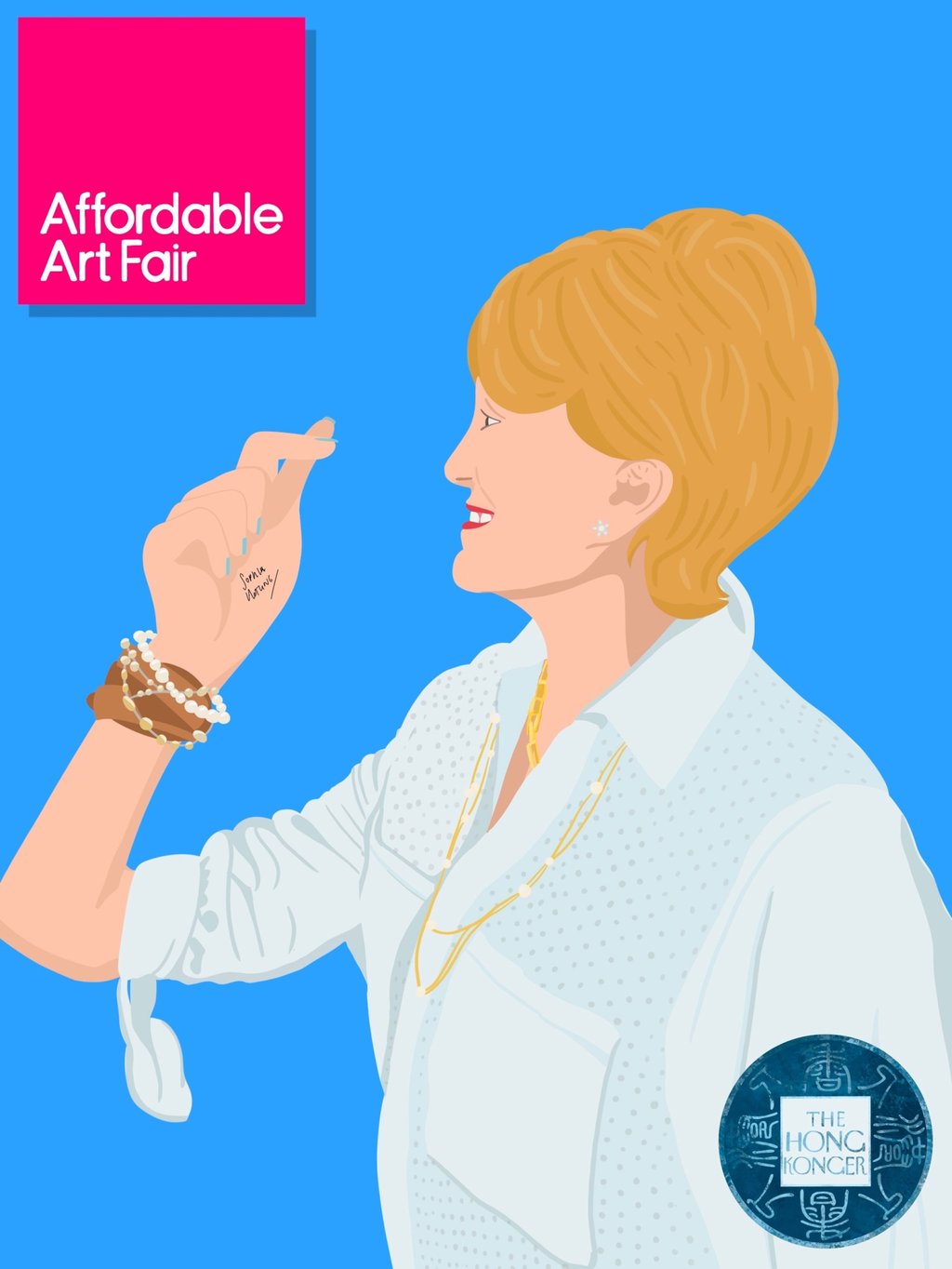 One of the 216 side profiles by Sophia Hotung that make up “The Hong Konger Wall”. Photo: Sophia Hotung