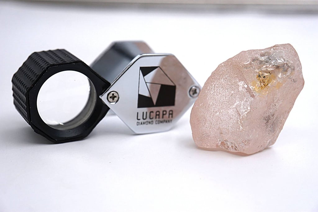 Experts say the Lulo Rose diamond has the potential to fetch US$100 million at auction. Photo: Lucapa Diamond Company/AFP Experts say the Lulo Rose diamond has the potential to fetch US$100 million at auction. Photo: Lucapa Diamond Company/AFP