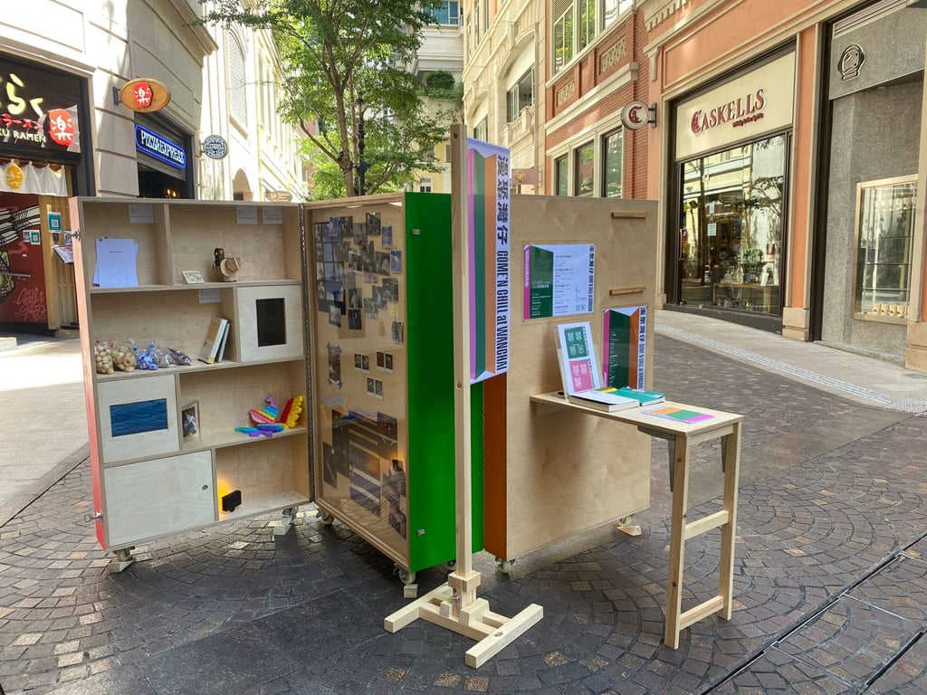 One side of the foldable exhibition at Lee Tung Avenue in Wan Chai. Photo: Come’n Chill at Wanchai