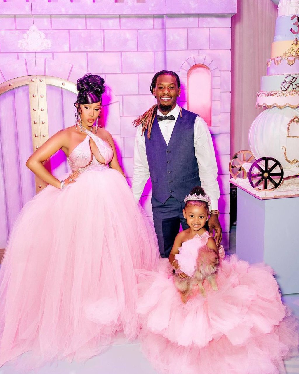 Cardi B and Offset with Kulture. Photo: @iamcardib/Instagram Cardi B and Offset with Kulture. Photo: @iamcardib/Instagram