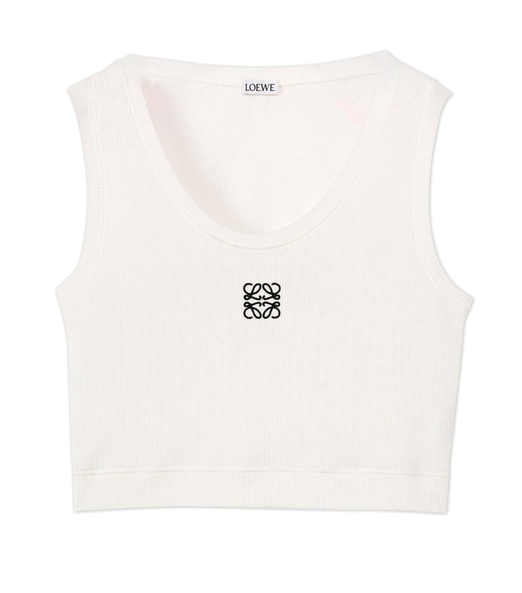 Loewe Anagram cropped tank top in cotton. Photo: Loewe