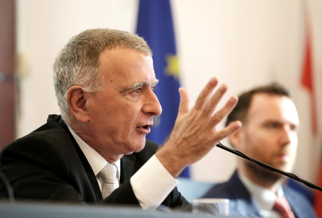 EU ambassador to China Nicolas Chapuis addresses a news conference in Beijing in January 2020. Photo: Reuters