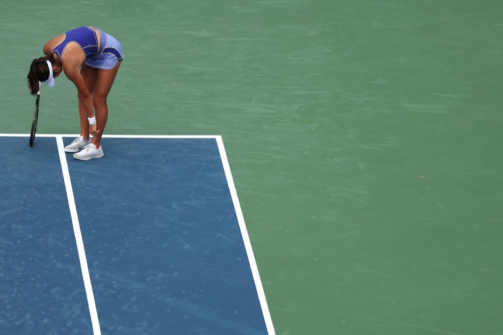 Emma Raducanu dealt with blisters and a medical timeout over the nearly three-hour match. Photo: AFP Emma Raducanu dealt with blisters and a medical timeout over the nearly three-hour match. Photo: AFP