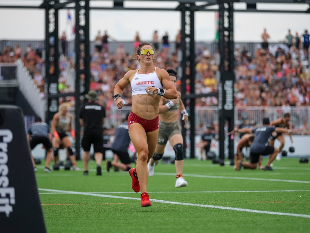 Tia-Clair Toomey in action at the 2022 CrossFit Games Tia-Clair Toomey in action at the 2022 CrossFit Games