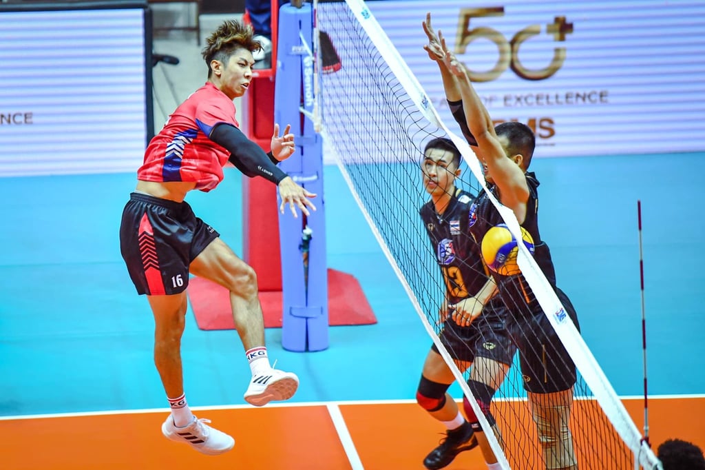 Hong Kong fell to Thailand in their opening AVC Cup for Men at the Nakhon Pathom Provincial Gymnasium. Photo: AVC Cup
