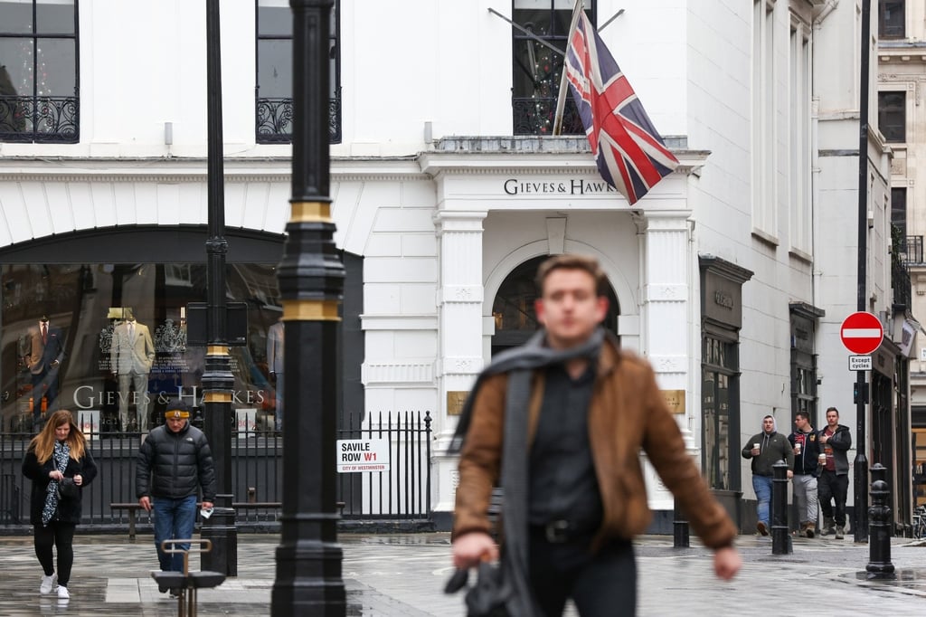 The sale of 250-year-old tailors Gieves & Hawkes is a sign of the times on Savile Row. Photo: Bloomberg The sale of 250-year-old tailors Gieves & Hawkes is a sign of the times on Savile Row. Photo: Bloomberg