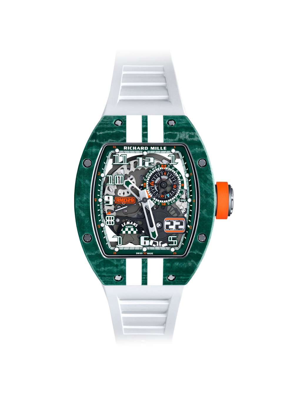 Richard Mille’s RM 029 Automatic Le Mans Classic, available in a numbered limited edition of 150 and dedicated to the racing event. Photo: Richard Mille Richard Mille’s RM 029 Automatic Le Mans Classic, available in a numbered limited edition of 150 and dedicated to the racing event. Photo: Richard Mille