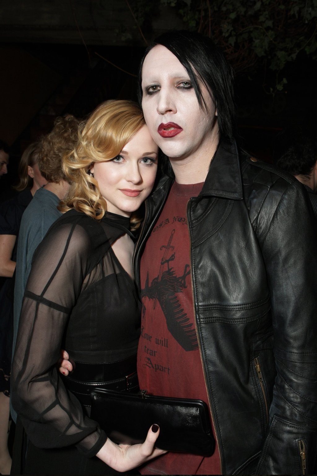 Evan Rachel Wood and Marilyn Manson at the Gala Screening of Sony Pictures Across The Universe during the 2007 Toronto International Film Festival held at the Roy Thomson Hall in 2007, in Toronto, Canada. Photo: Getty Images