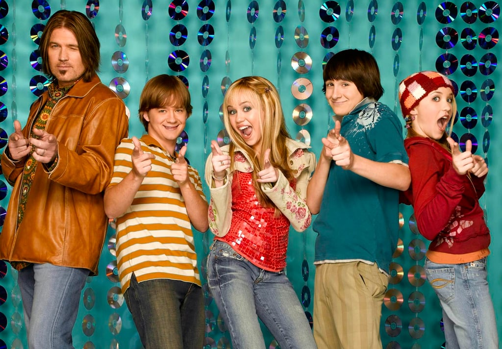 Disney Channel’s Hannah Montana starred Billy Ray Cyrus with child actors, from left, Jason Earles, Miley Cyrus, Mitchel Musso and Emily Osment. Photo: Disney Channel